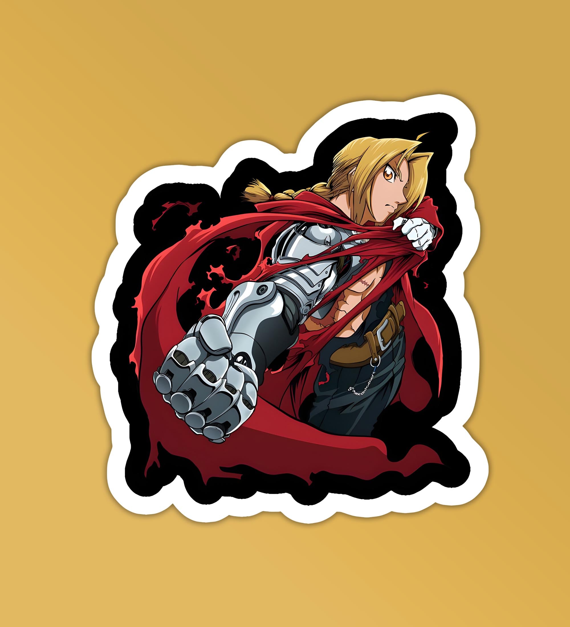 Edward Elric Fullmetal Alchemist Laptop Mobile Stickers
