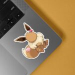 Eevee With Flower Crown Anime Stickers