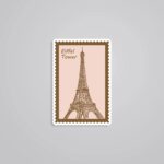 Eiffel Tower Stamp Travels Stickers