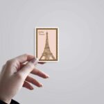 Eiffel Tower Stamp Travels Stickers