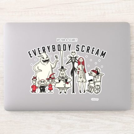 Everybody Scream Halloween Town Group Sticker