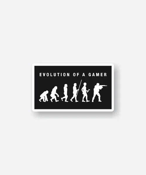 Evolution Of A Gamer Sticker