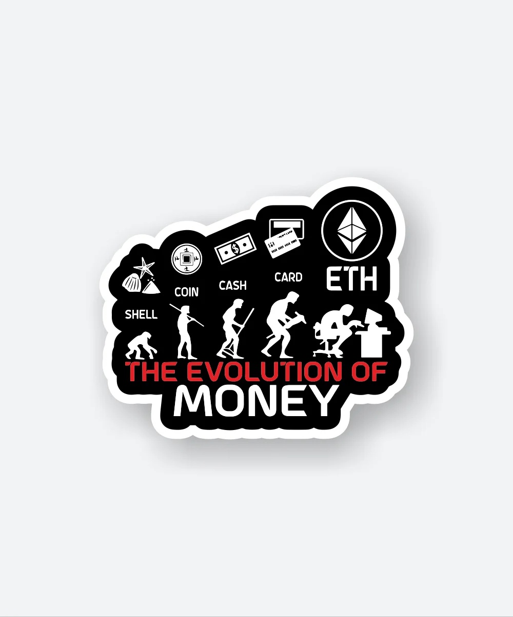 Evolution Of Money Sticker