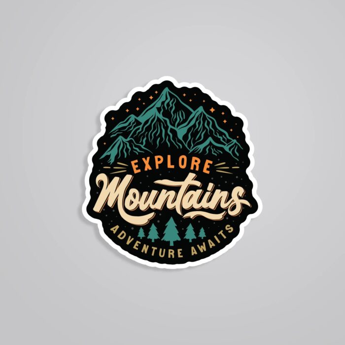 Explore Mountains Adventure Awaits Travels Stickers