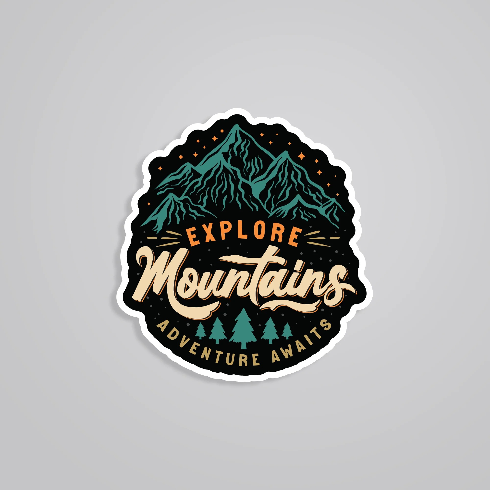Explore Mountains Adventure Awaits Travels Stickers