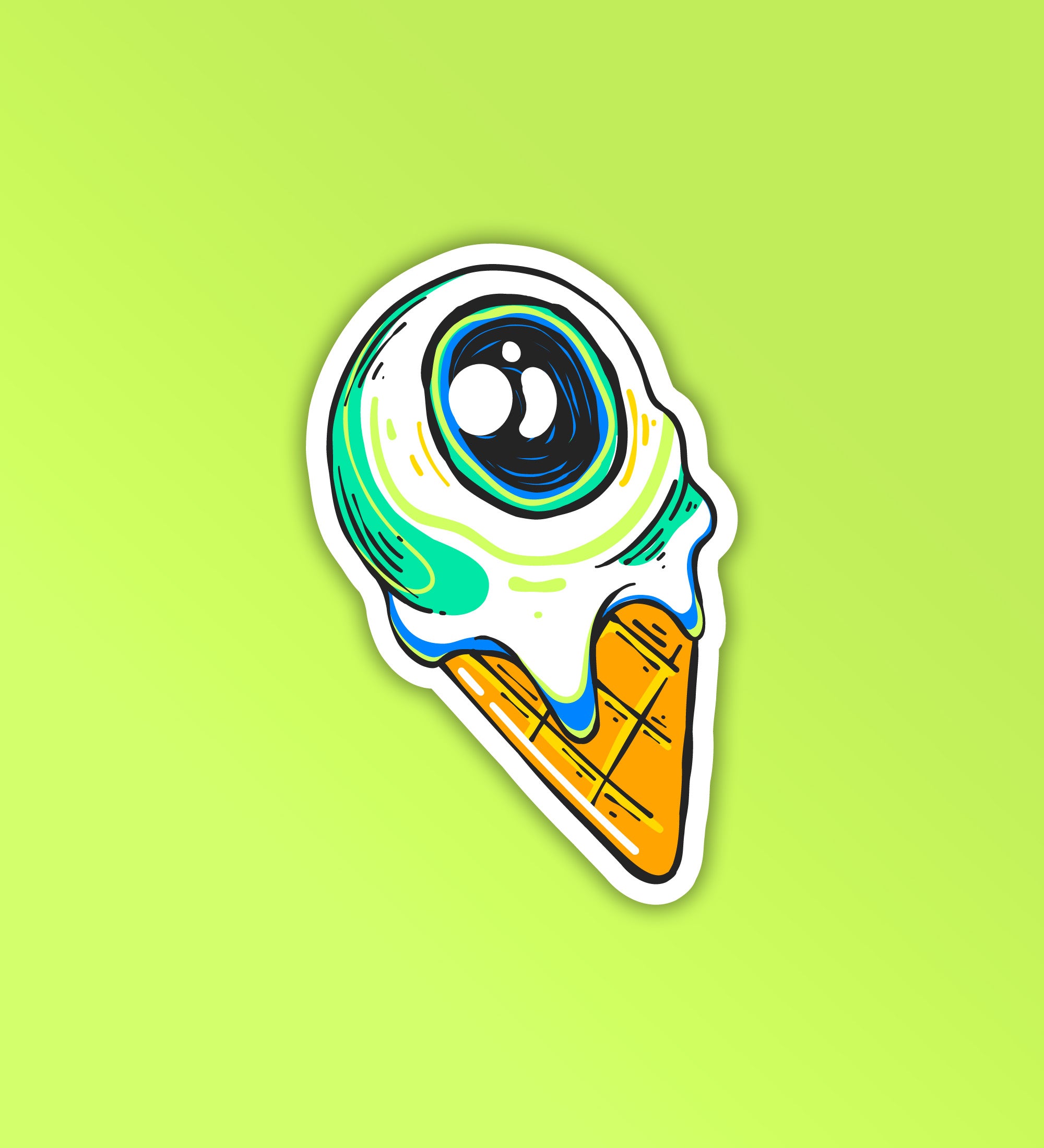 Eye Scream Sticker