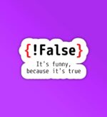 FALSE Programmer Coding Sticker