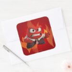 FIRED UP SQUARE STICKER