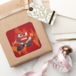 FIRED UP SQUARE STICKER