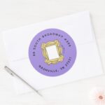FRIENDS™ Birthday Peephole Frame Address Classic Round Sticker