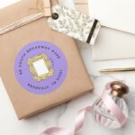 FRIENDS™ Birthday Peephole Frame Address Classic Round Sticker