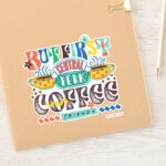 FRIENDS™ But First Coffee Vibrant Graphic Sticker