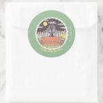 FRIENDS™ Cartoon Fountain Classic Round Sticker