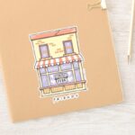 FRIENDS™ Central Perk Cartoon Coffee Shop Sticker