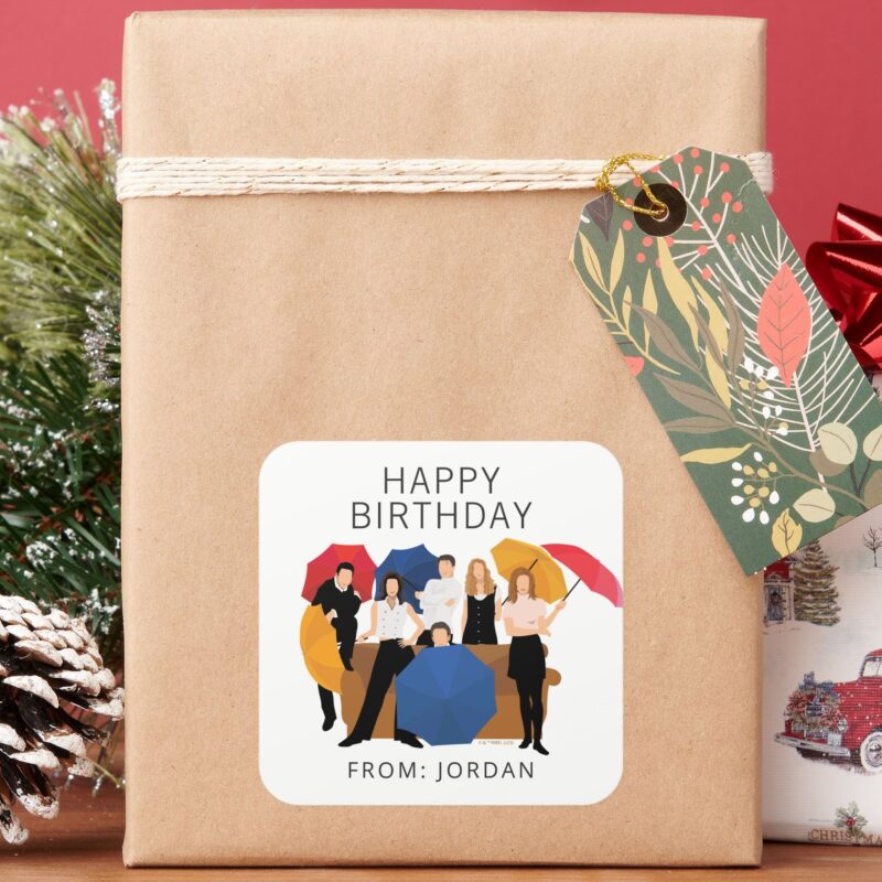 FRIENDS™ Character Silhouette Birthday Gift Tag