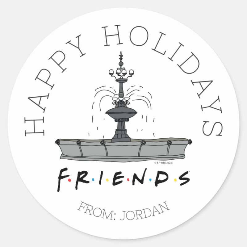 FRIENDS™ Fountain Christmas Gift Tag