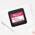 FRIENDS™ Hello My Name Is Regina Phalange Square Sticker