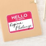 FRIENDS™ Hello My Name Is Regina Phalange Sticker