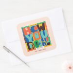 FRIENDS™ How You Doin Vibrant Graphic Square Sticker