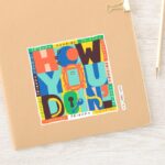 FRIENDS™ How You Doin Vibrant Graphic Sticker