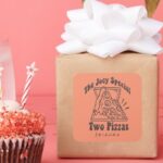 FRIENDS™ Joey Pizza Quote Square Sticker