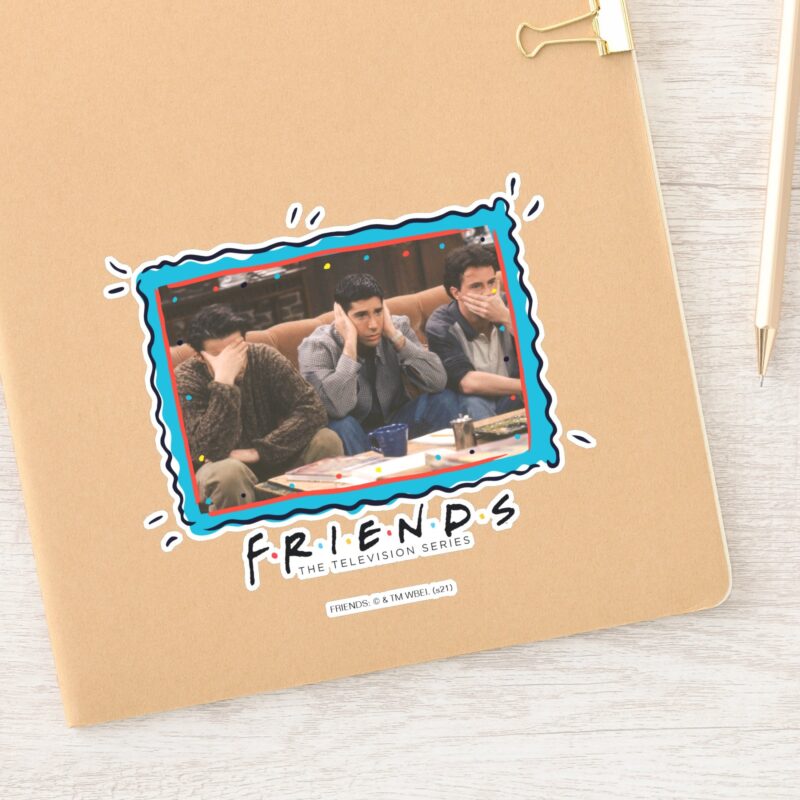FRIENDS™ Joey Ross And Chandler On The Couch Sticker