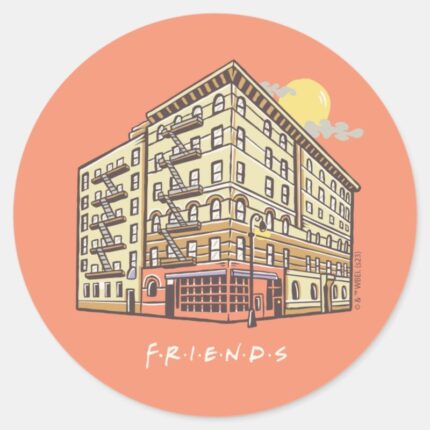 FRIENDS™ Monicas Apartment Building Classic Round Sticker
