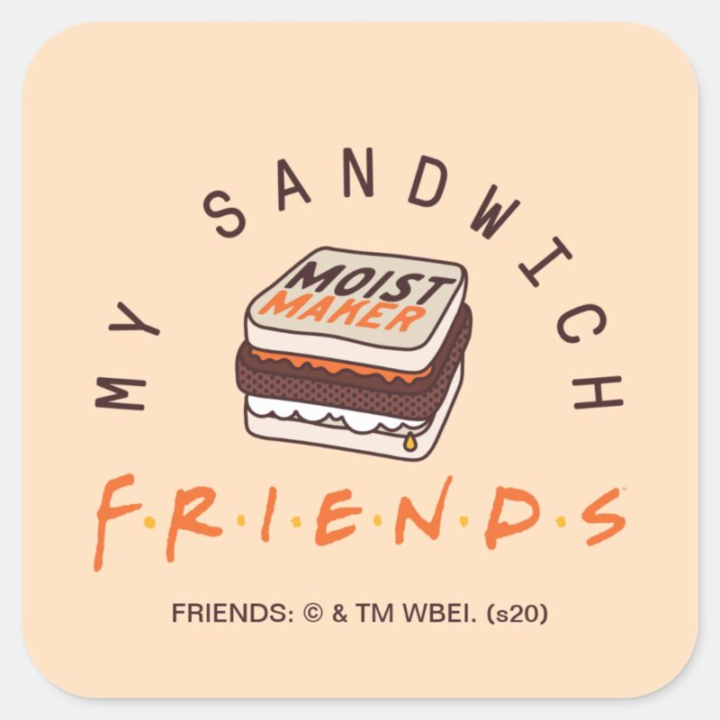 FRIENDS™ My Sandwich Square Sticker