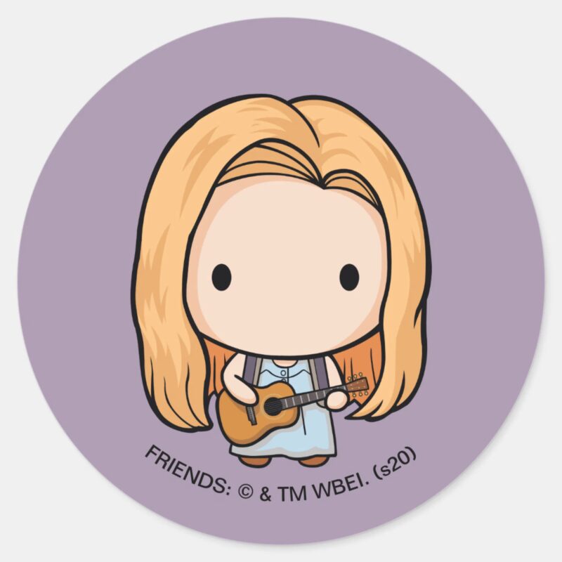 FRIENDS™ Phoebe Chibi Classic Round Sticker
