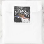 FRIENDS™ Ross Joey Chandler Bromance Square Sticker