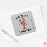 FRIENDS™ Youre My Lobster Square Sticker