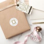 FRIENDS™ Bridal Shower Peephole Frame Address Classic Round Sticker