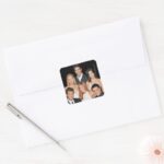 FRIENDS™ Cast In Formal Wear Closeup Square Sticker
