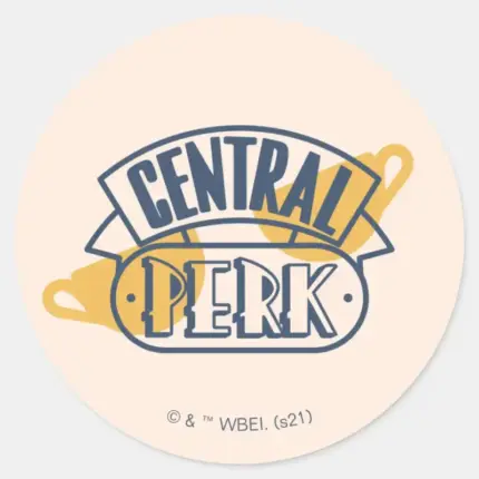 FRIENDS™ Central Perk Classic Round Sticker