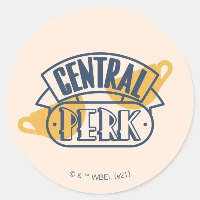 FRIENDS™ Central Perk Classic Round Sticker FRIENDS™ Central Perk Classic Round Sticker