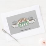 FRIENDS™ Central Perk Watercolor Logo Rectangular Sticker