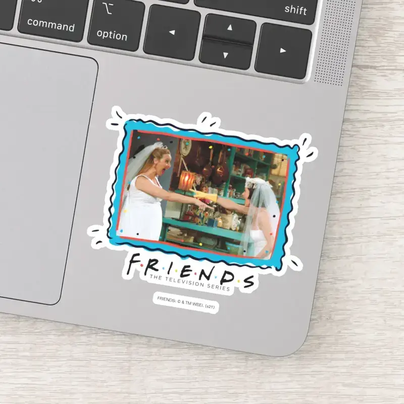FRIENDS™ Phoebe And Monica In Wedding Dresses Sticker