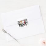 FRIENDS™ Thanksgiving Turkey Head Monica Square Sticker