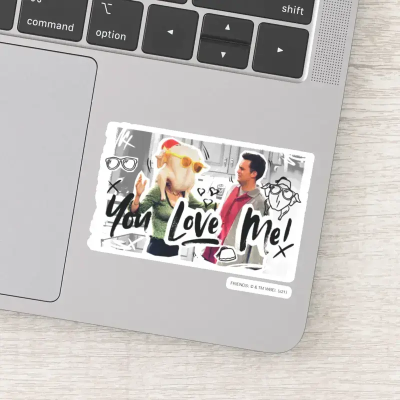 FRIENDS™ Thanksgiving Turkey Head Monica Sticker