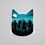 Fairy Tail Happy Silhouette Anime Stickers