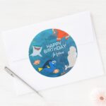 Finding Dory Birthday Classic Round Sticker