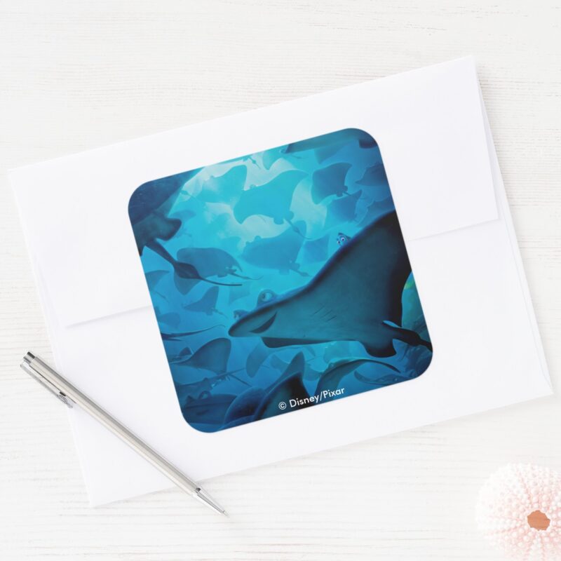 Finding Dory Hide And Seek Rays Square Sticker