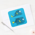 Finding Dory Jenny And Charlie Square Sticker