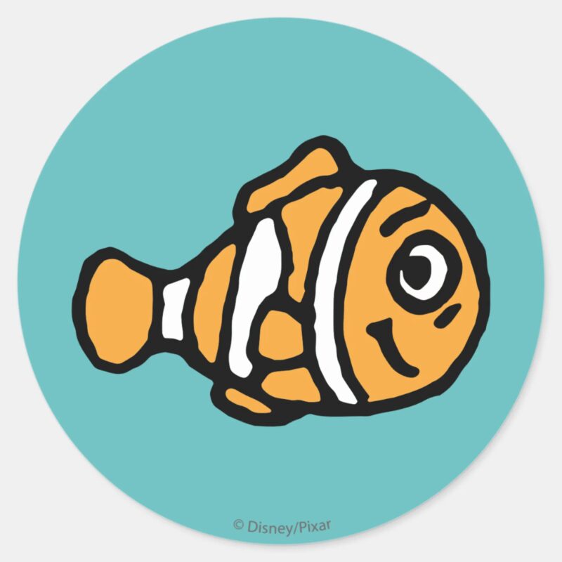 Finding Dory Marlin Cartoon Classic Round Sticker