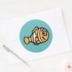 Finding Dory Marlin Cartoon Classic Round Sticker