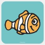 Finding Dory Marlin Cartoon Square Sticker