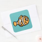 Finding Dory Marlin Cartoon Square Sticker