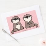 Finding Dory Otter Cartoon Rectangular Sticker