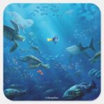 Finding Dory Poster Art Square Sticker