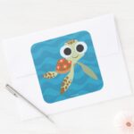 Finding Dory Squirt Square Sticker